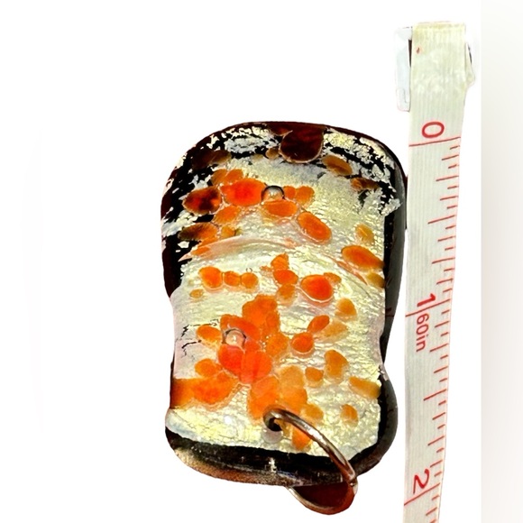 🍄Gorgeous Resin Multimedia Pendant W/Peach, Gold, & Neutral Tones Approx. 2”x1” - Picture 3 of 10